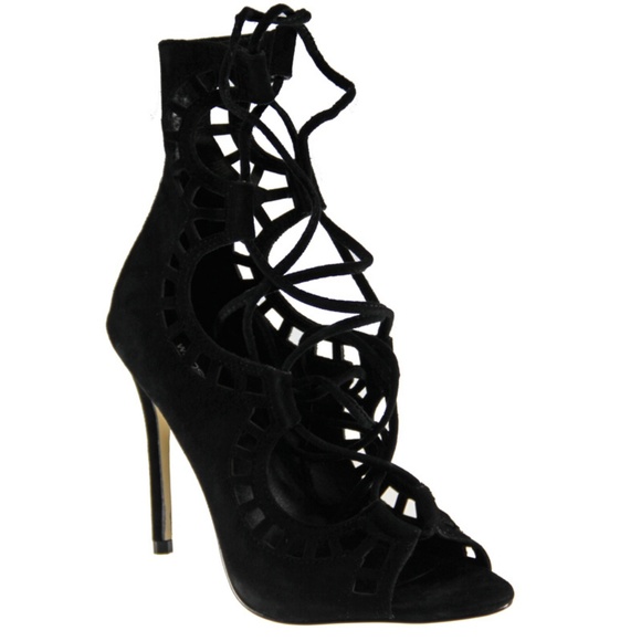 Windsor Smith Gillie Black Suede Lace Up Sandals - Picture 4 of 7